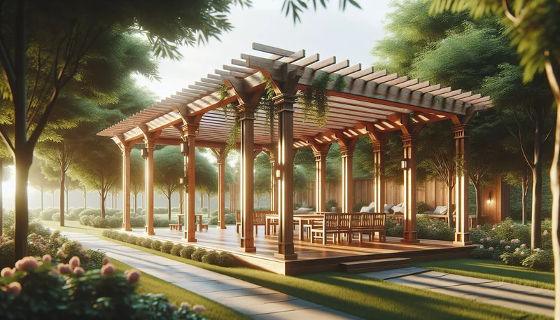 Comment fabriquer une pergola bois en 2026 : guide complet et économique - AI generated illustration