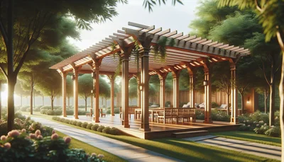 Comment fabriquer une pergola bois en 2026 : guide complet et économique - AI generated illustration