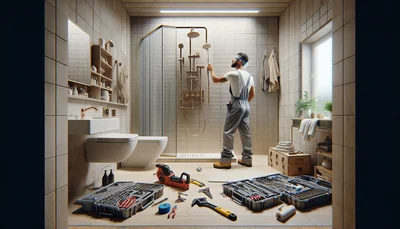 Comment installer une douche italienne : guide complet 2026 - AI generated illustration